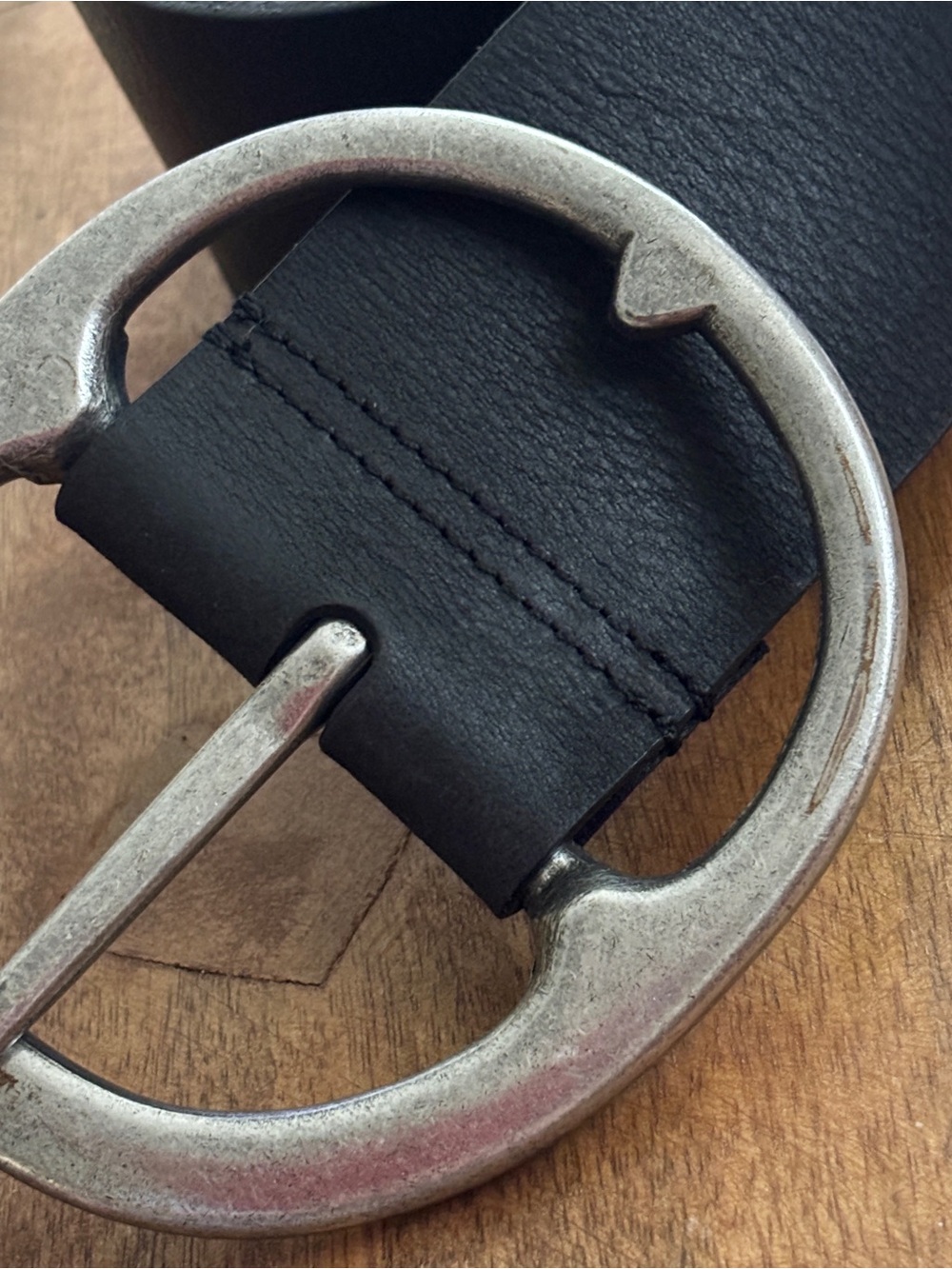 Free People - We The Free -Black Brando Leather Hip Belt - size M/L - Picture 7 of 12
